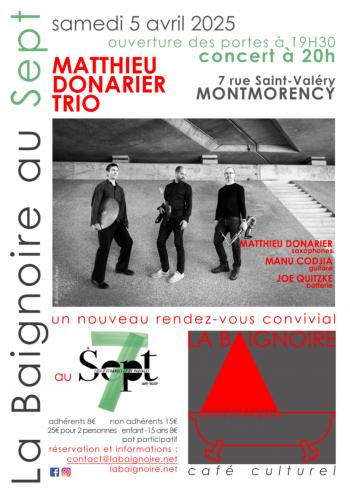 Concert // Matthieu Donarier Trio