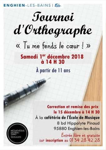 Concours // Orthographe | Enghien-les-Bains Tourisme