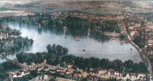 Enghien-les-Bains - Panoramic view on the lake