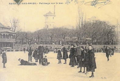 Patinage sur le lac en 1909